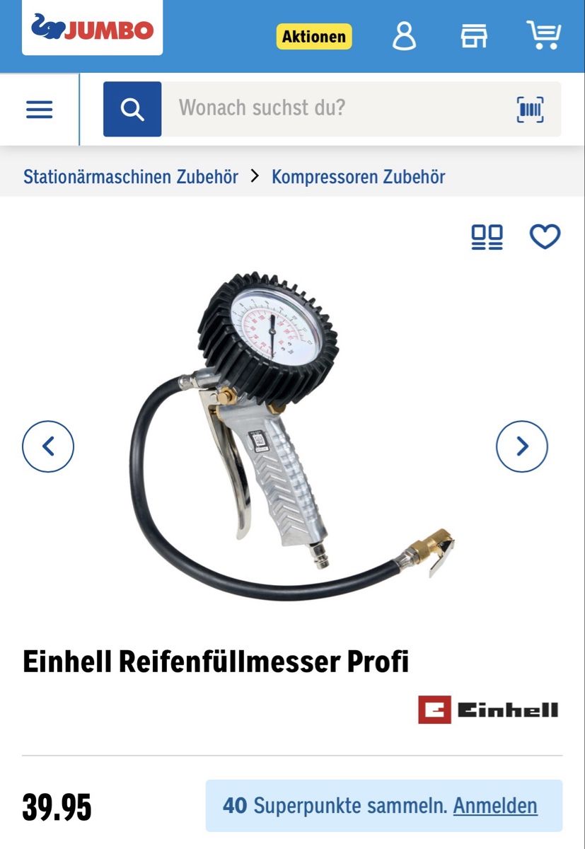 Einhell Misurare: Reifenfüllmesser Manometer Marke Einhell – Nuovo (secondo la descrizione) da Münchenstein venduto da Scramchi 1