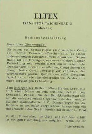 Radio: Radio vintage ELTEX – Nuovo (secondo la descrizione) da Ascona venduto da he9fabus 7