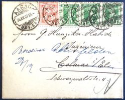 1907 Schweiz / Brief von Aarau nach Colmar via Rheinfelden