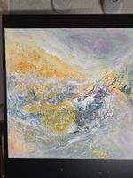 Originalegemälde auf Leinwand 30x30 cm, goldenen Unikat!!!