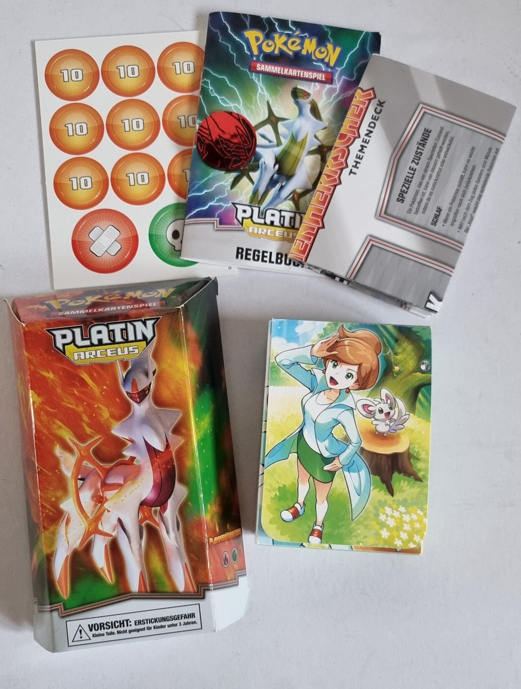 Pokémon Sammelbilder & Trading cards: Pokémon Platin Arceus Theme Deck - Flammenherrscher – Neu (gemäss Beschreibung) aus Kleindöttingen von G-Cis