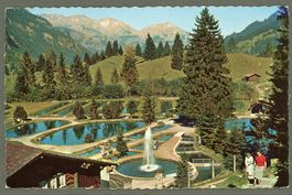 AK color Blausee BE Alpine Forellenzucht, Kandertal, ≈ 1950 