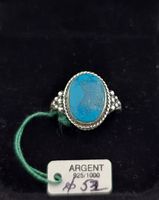 Bague Style Navajo Native "Ciel de Turquoise" Argent 925