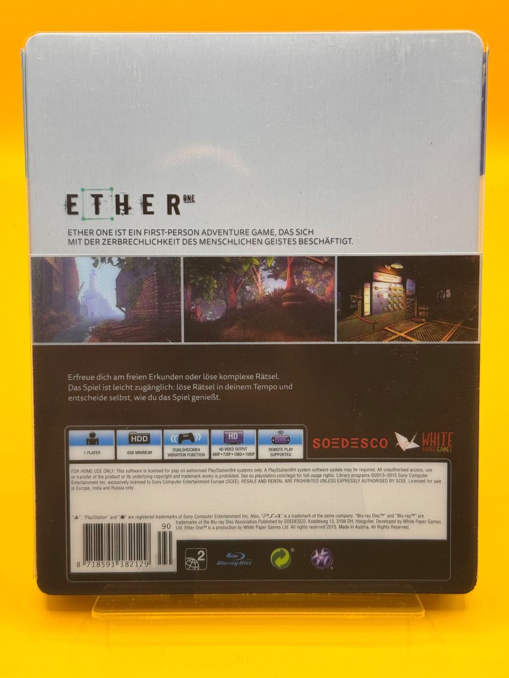 Sony Giochi: PS4 Ether One Limited Steel Book - Selten! – Usato da Oberwil b. Zug venduto da silver2024 1