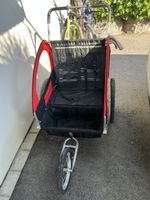 Kinderfahrradanhänger rot/schwarz Gebraucht