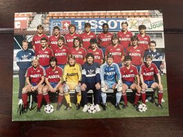 Servette FC Autogrammkarte Teamkarte 1987/88