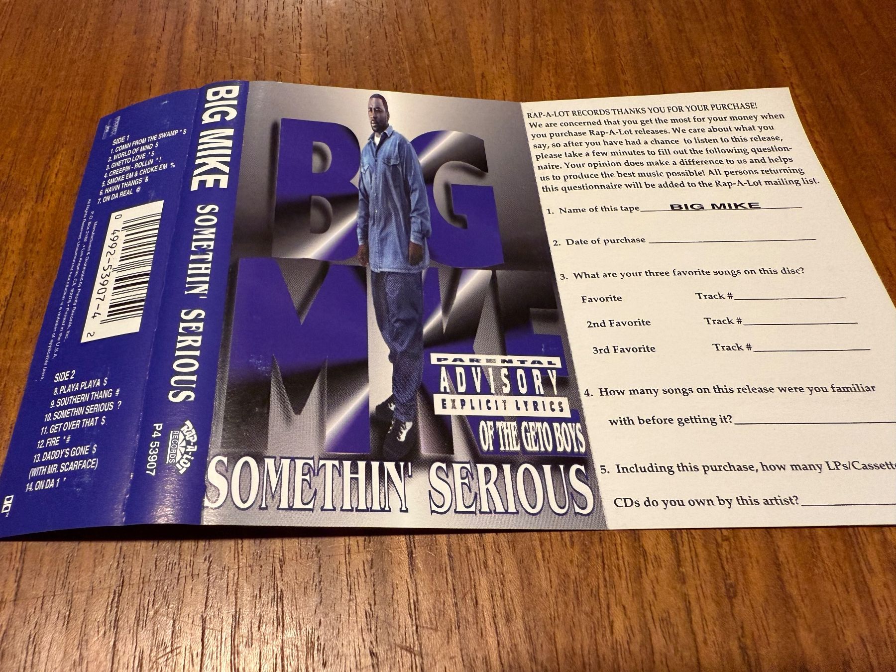 Musicassette: Big Mike - Somethin’ Serious / US 1994 MC – Usato da Delémont venduto da cpop 1