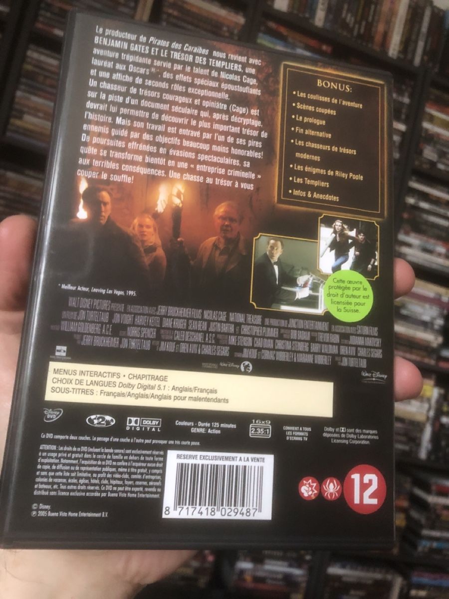 Tutti i DVDs: Benjamin Gates et le Trésor des Templiers - dvd – Usato da Lausanne venduto da fransadpop 1