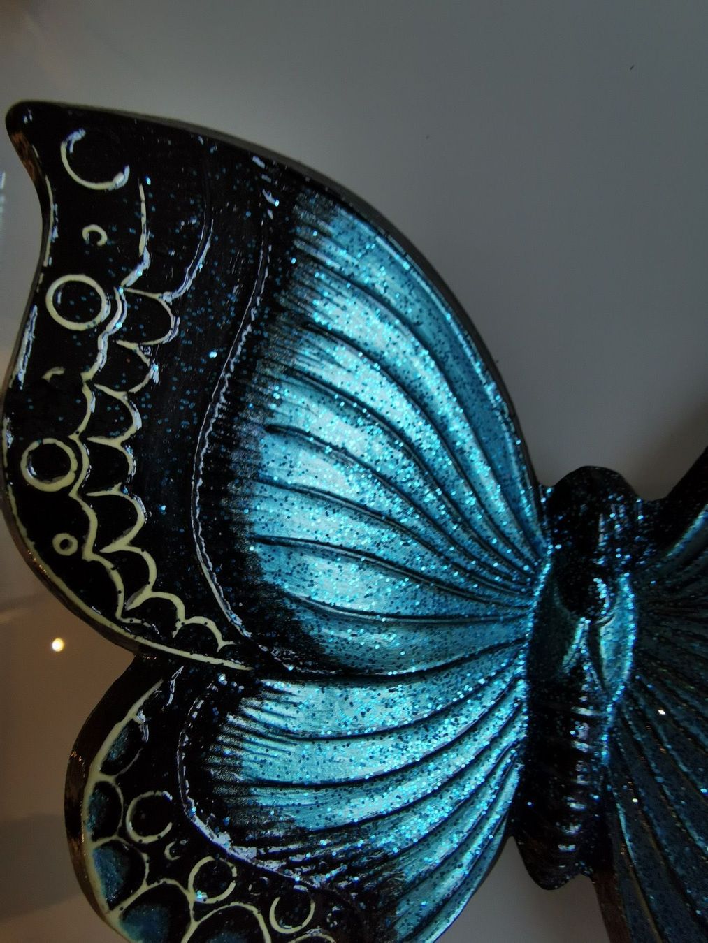 Figuren: Schmetterling Gipsfigur blau Unikat – Gebraucht aus Sirnach von windrad65 1