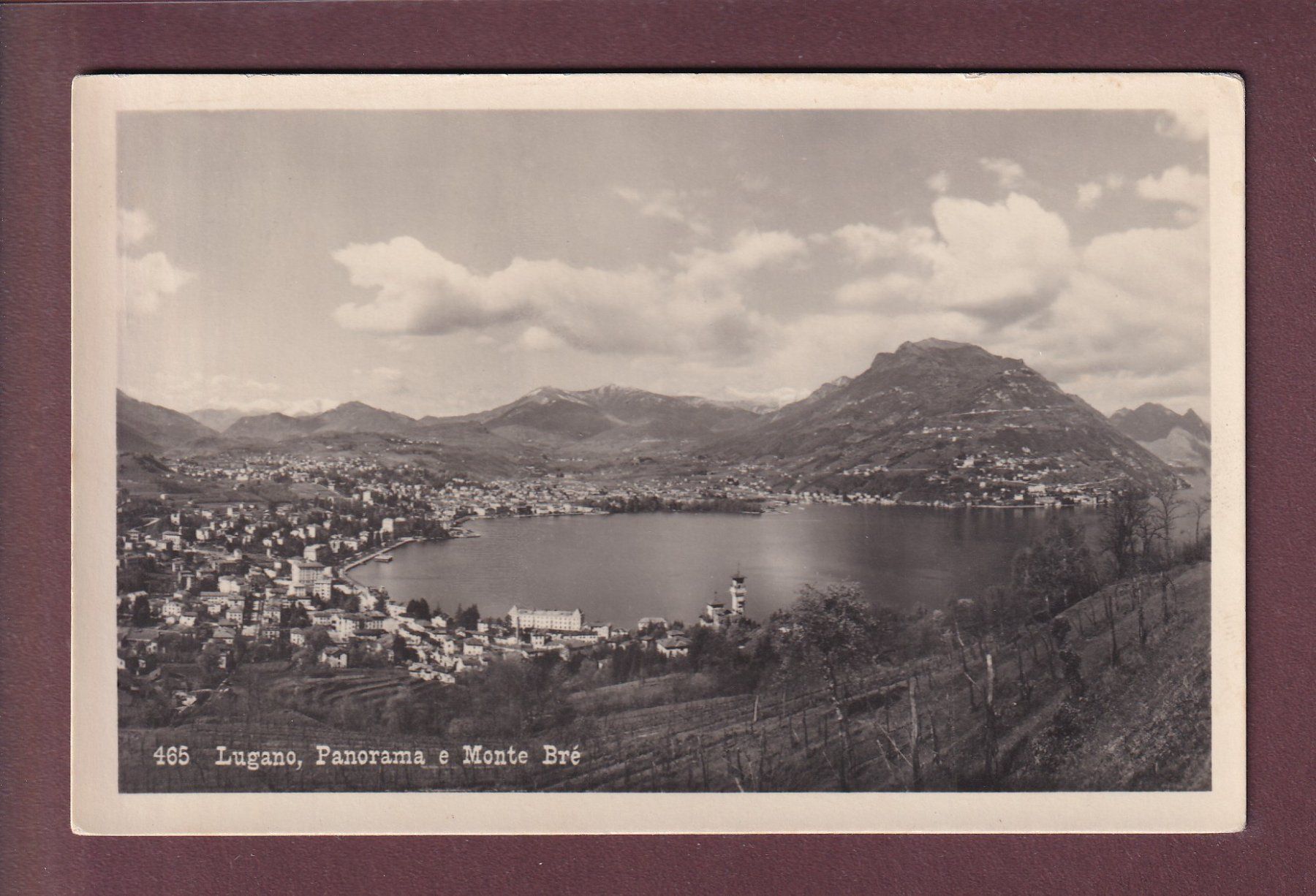 Ansichtskarten: LUGANO - Panorama e Monte Brè – Gebraucht aus Pully von nicecards