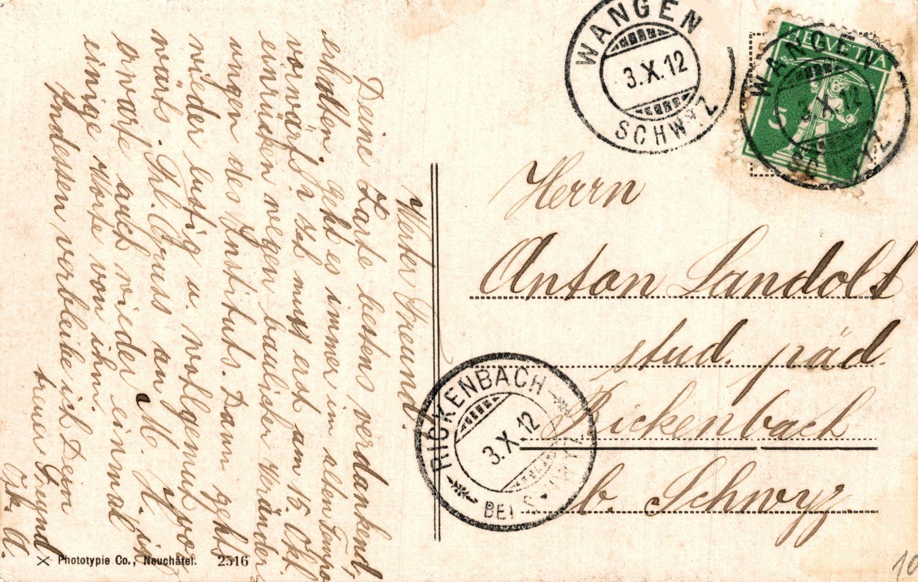 Cartoline postali: Morat. Mehrbildkarte – Usato da Bronschhofen venduto da Astore 1