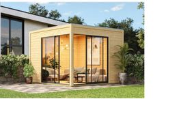 Gartenhaus Dice 3, naturbelassen - Gratis Versand