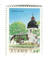 Briefmarke "Kirchen". Åland.