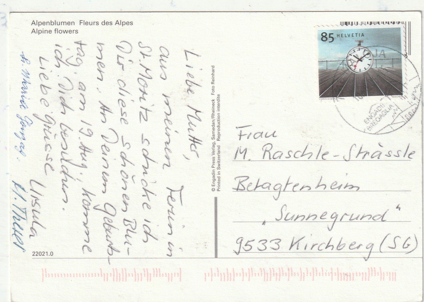 Cartoline postali: Blumenkarte – Usato da Lumbrein venduto da made02 1