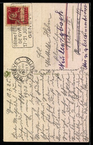 Cartoline postali: Genève, Rue du Mont-Blanc, Strassenbahn – Usato da Berlin venduto da bartko-reher 1