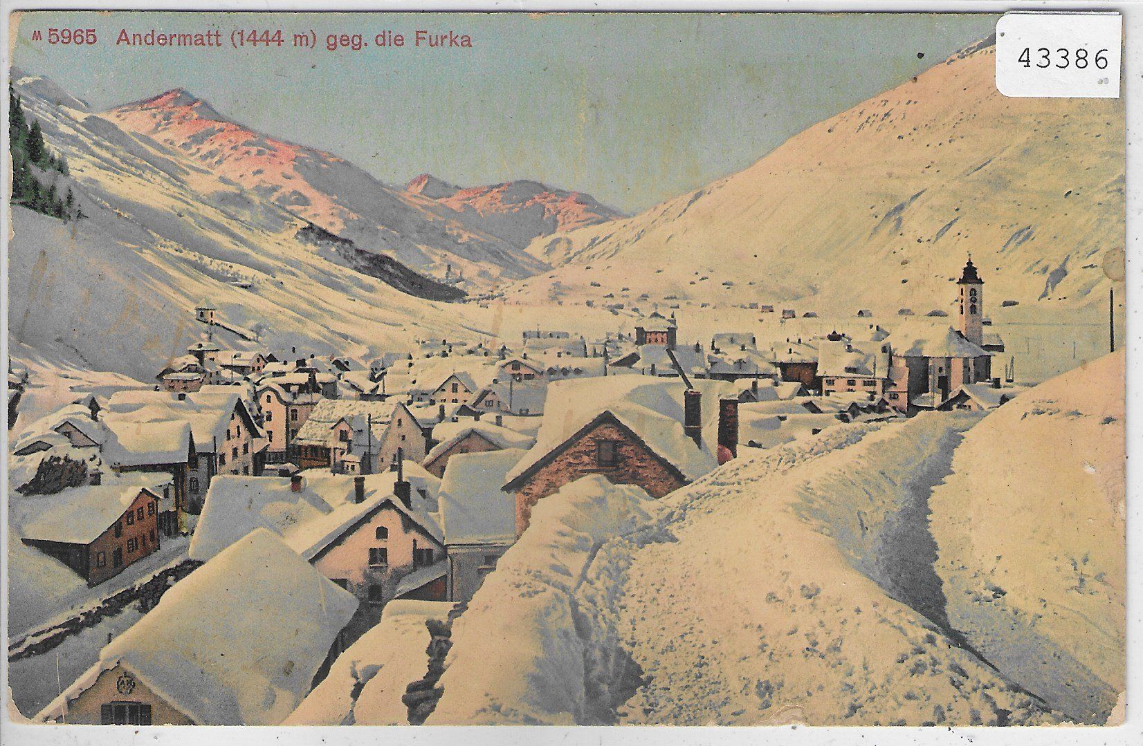 Cartes postales: Andermatt im Winter - Litho – D'occasion à Ettingen par Kartenplanet