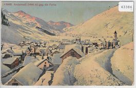 Andermatt im Winter - Litho