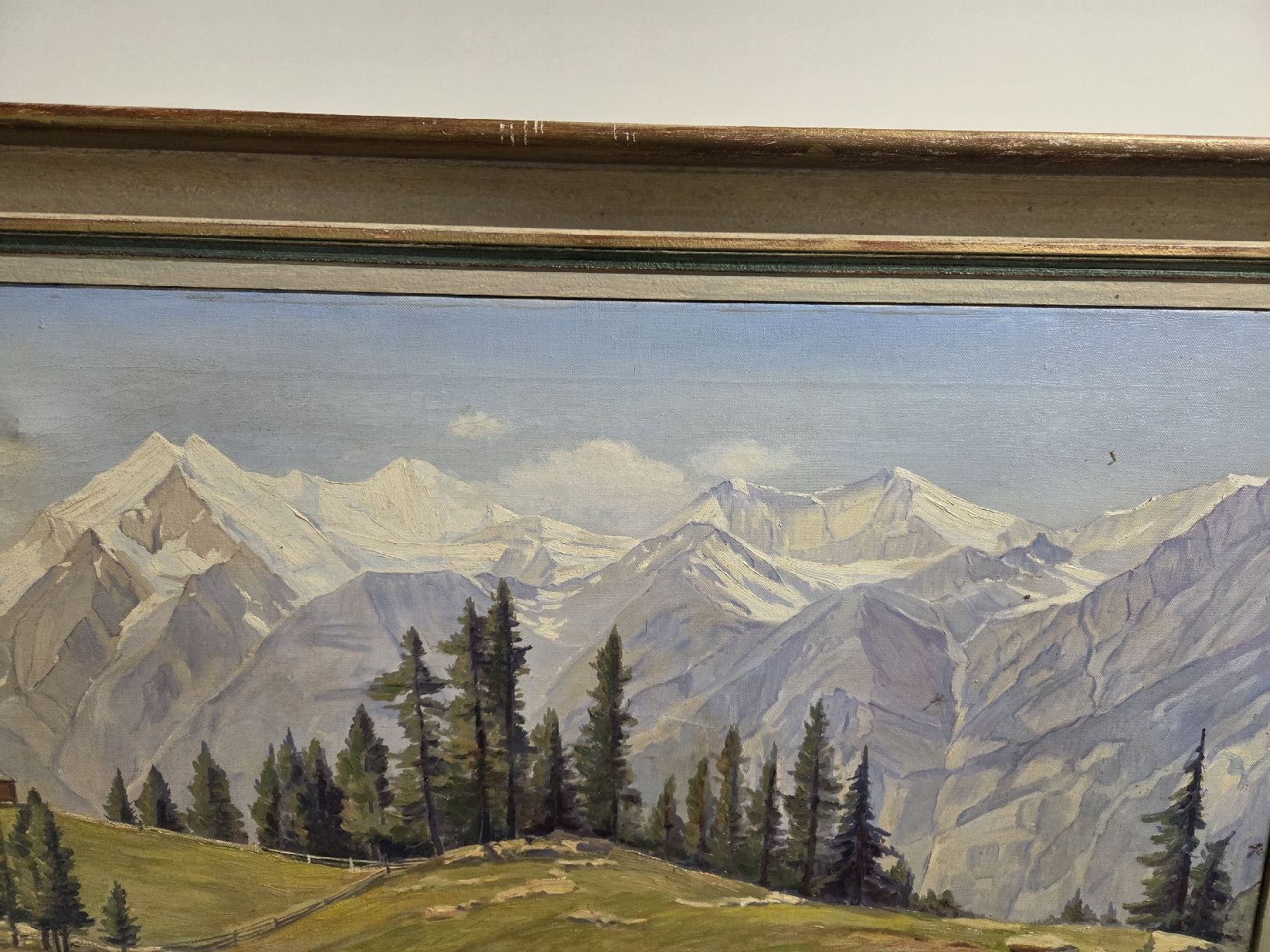 Dipinti: Gemälde L.Frank, Berglandschaft mit See – Usato da Dietikon venduto da Allegra34 3
