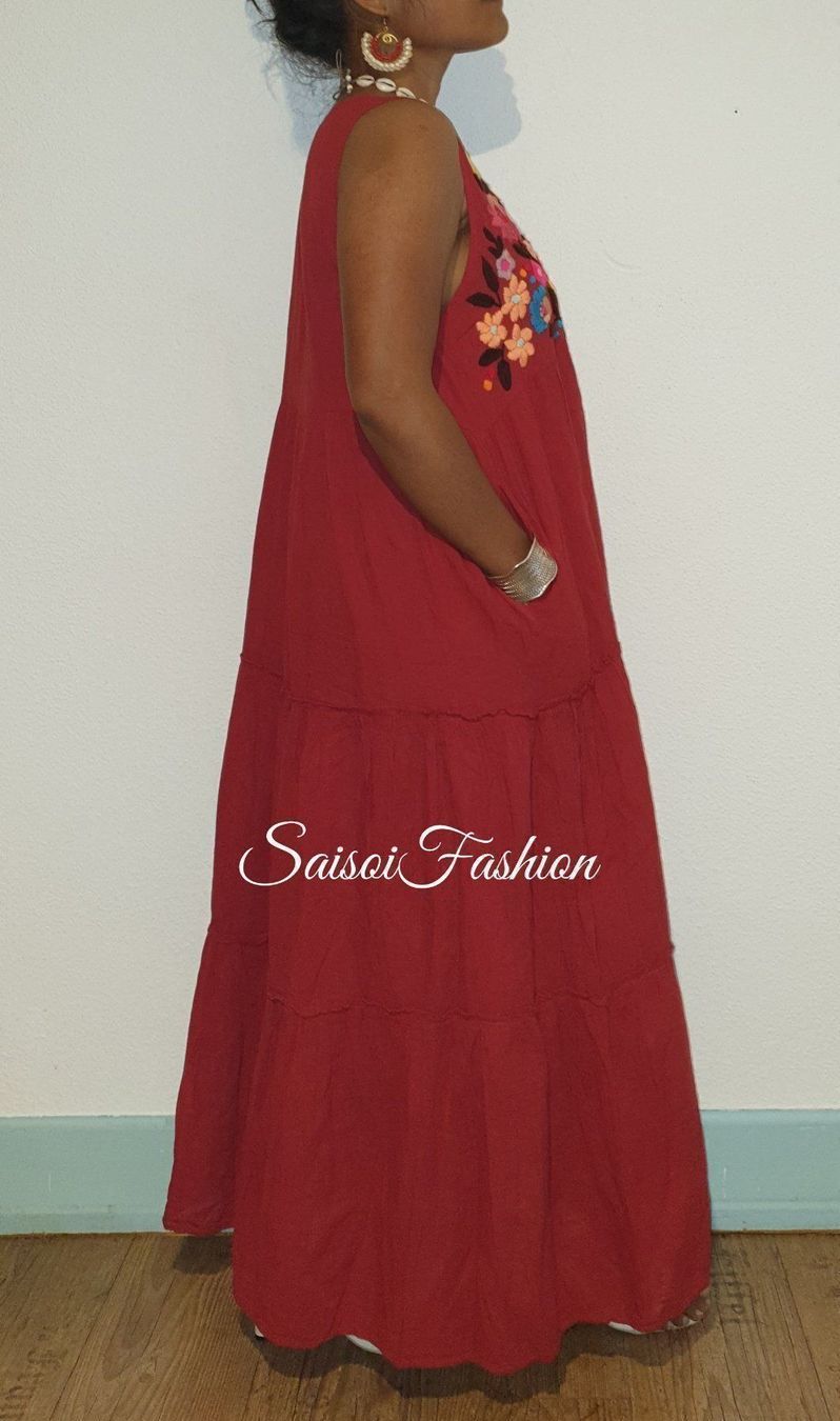 Vestiti: Sommer Boho Handmade 100%Baumwolle Maxikleid  XS-L – Nuovo e nell'imballaggio originale da Ebmatingen venduto da SaisoiFashion 6