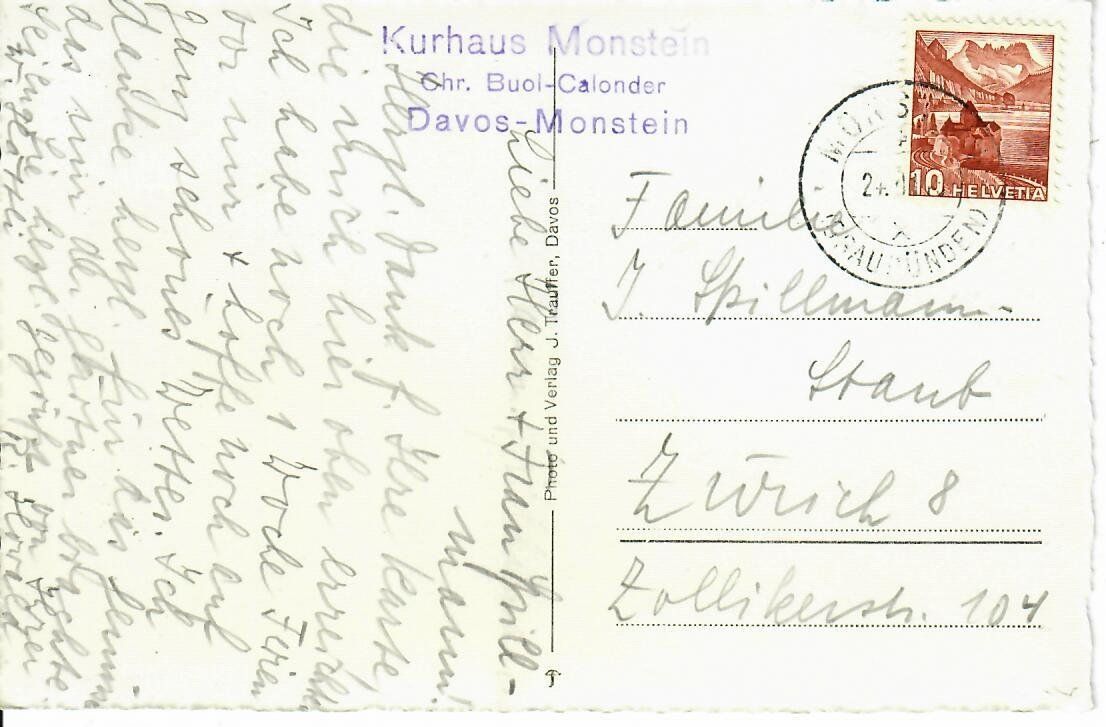 Cartes postales: Hauptalp, Monstein-Davos – D'occasion à Hochdorf par Ziegel-16 1