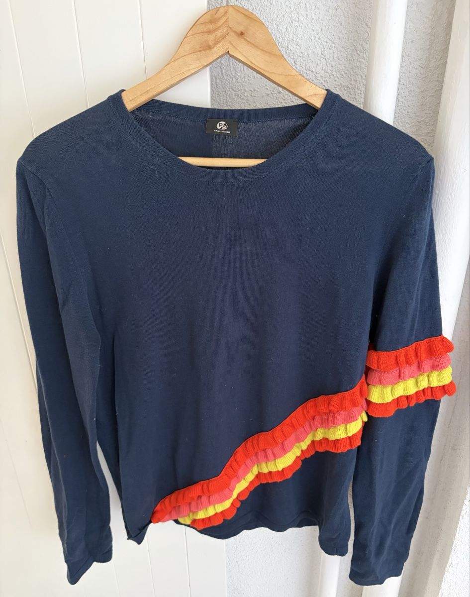 Paul Smith Maglioni & Felpe: Pullover PS Paul Smith blau mit Rüschen Grösse L – Nuovo (secondo la descrizione) da Muttenz venduto da cho_xj52
