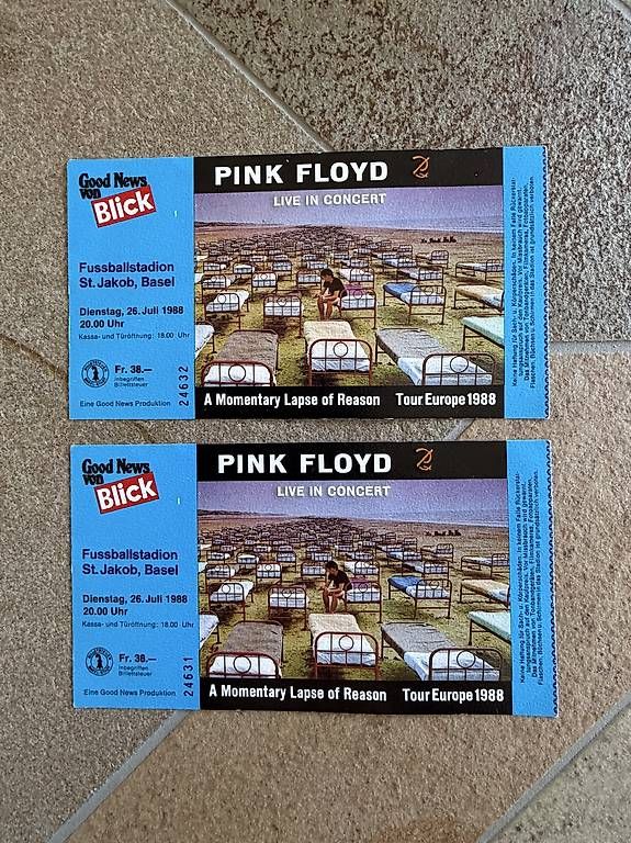 Tickets: Pink Floyd 1988 – Gebraucht aus St.Gallen von Didi1969