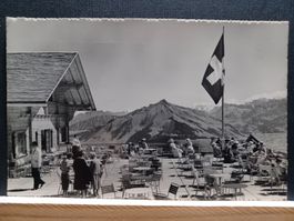 VD, Restaurant de la Berneuse belebt, Leysin, gel. 1961