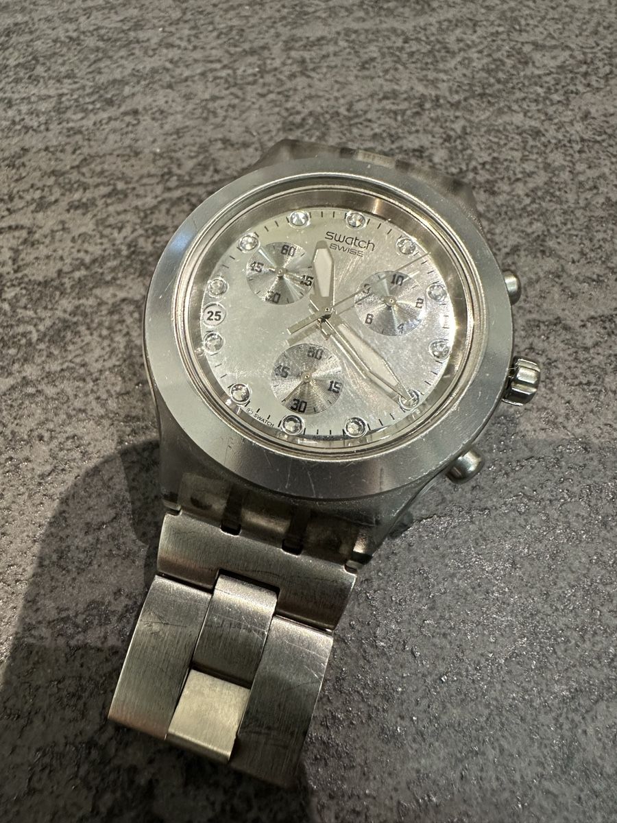 Swatch Orologi: FULL BLOODED SILVER  Swatch Irony Diaphane Chrono – Usato da Altendorf venduto da Quietwater 1
