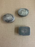 3 kleine Dosen wohl Silber
