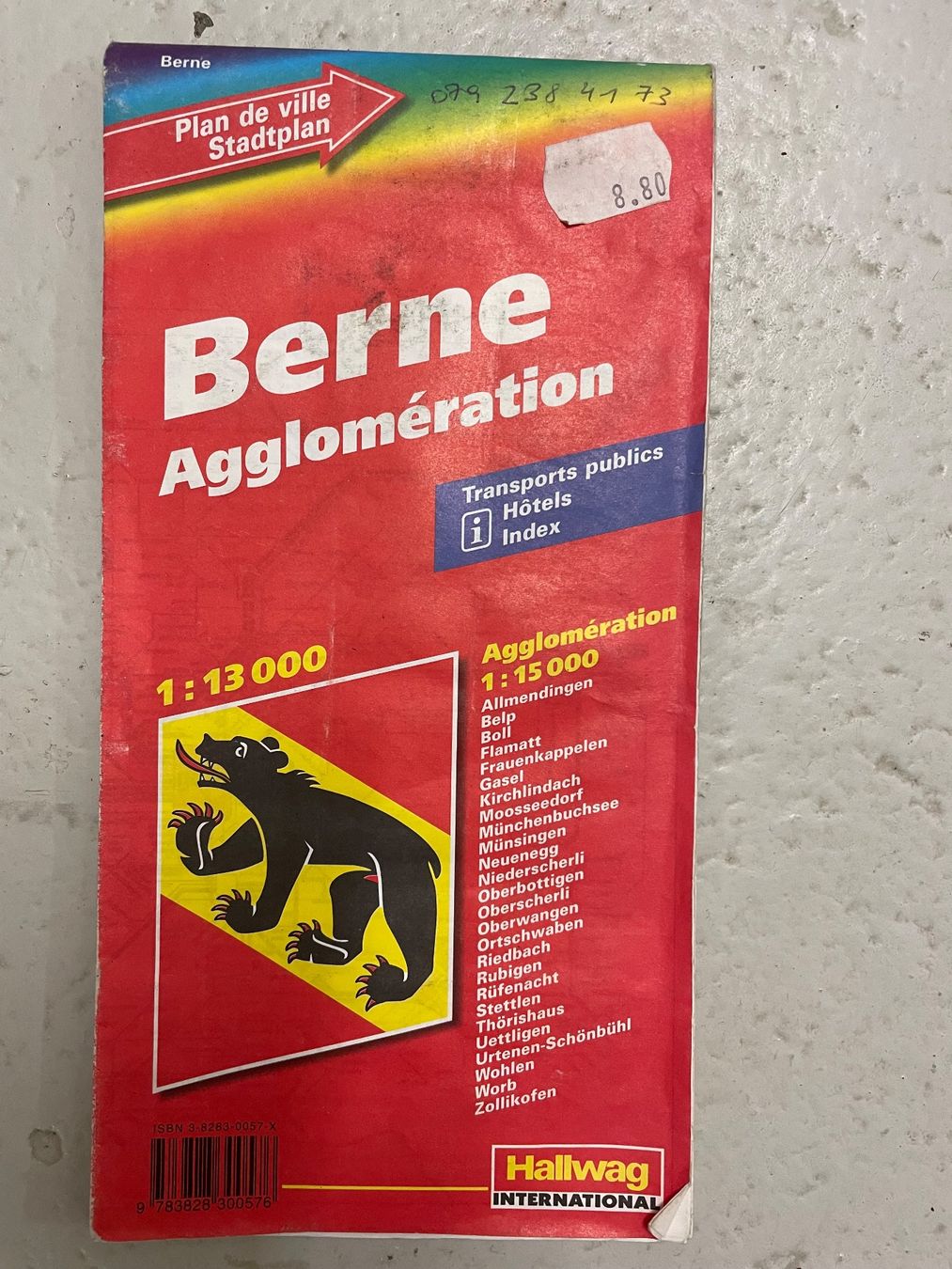 Cartine & Atlanti: Stadtplan Bern Agglomeration Hallwag Massstab 1:13000 – Usato da Turgi venduto da sigiriya