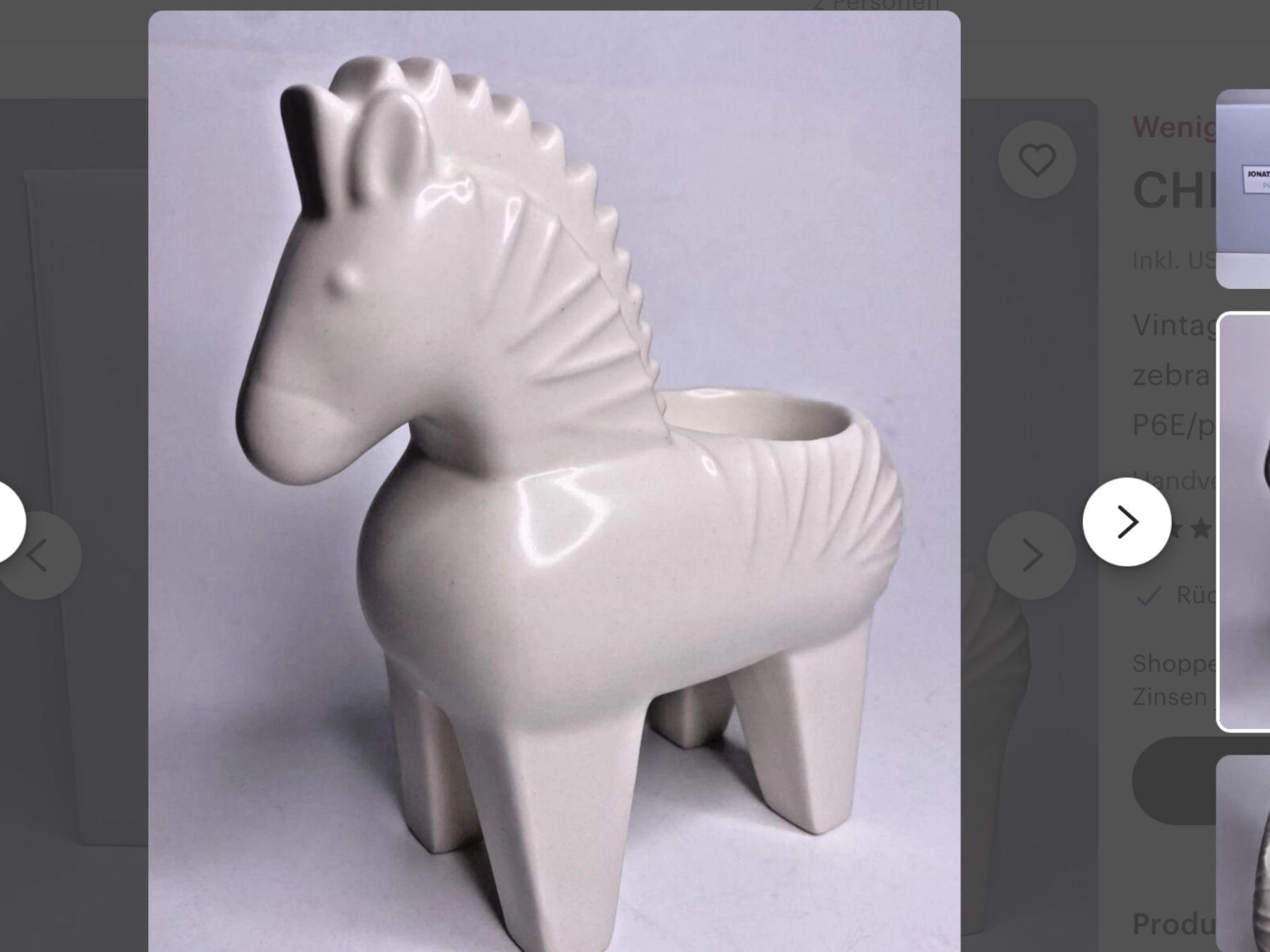 Partylite Portacandele: Jonathan Adler Zebra Teelichthalter PartyLite – Nuovo e nell'imballaggio originale da Lyss venduto da Nigudasschaf