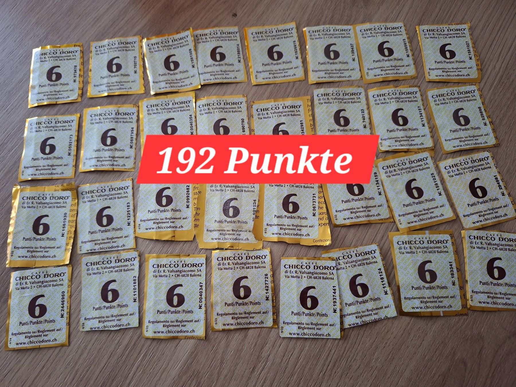Raccolte di bollini & punti: 192  Chicco d'Oro Punkte – Nuovo (secondo la descrizione) da St. Gallen venduto da Einhorn2