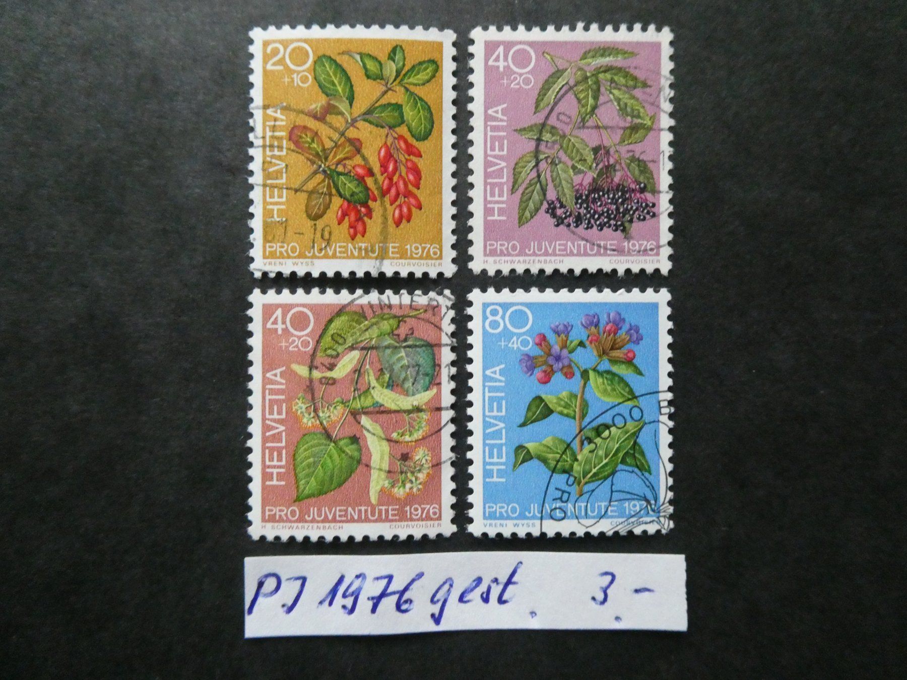 Alle Briefmarken: Pro Juventute 1976 gestempelt – Gebraucht aus Lausen von Herbamare01