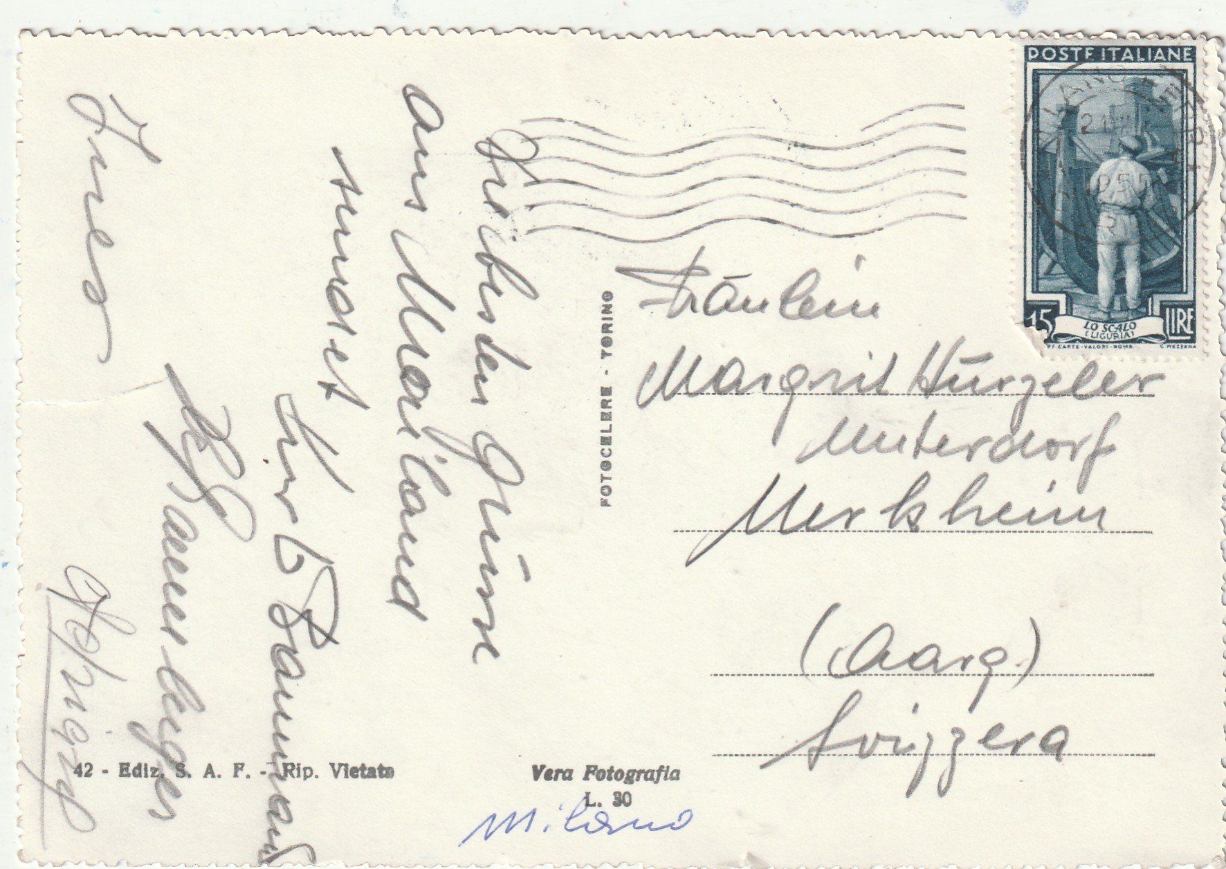 Ansichtskarten: Mailand Zentrum. Alte karte – Gebraucht aus Lumbrein von made02 1