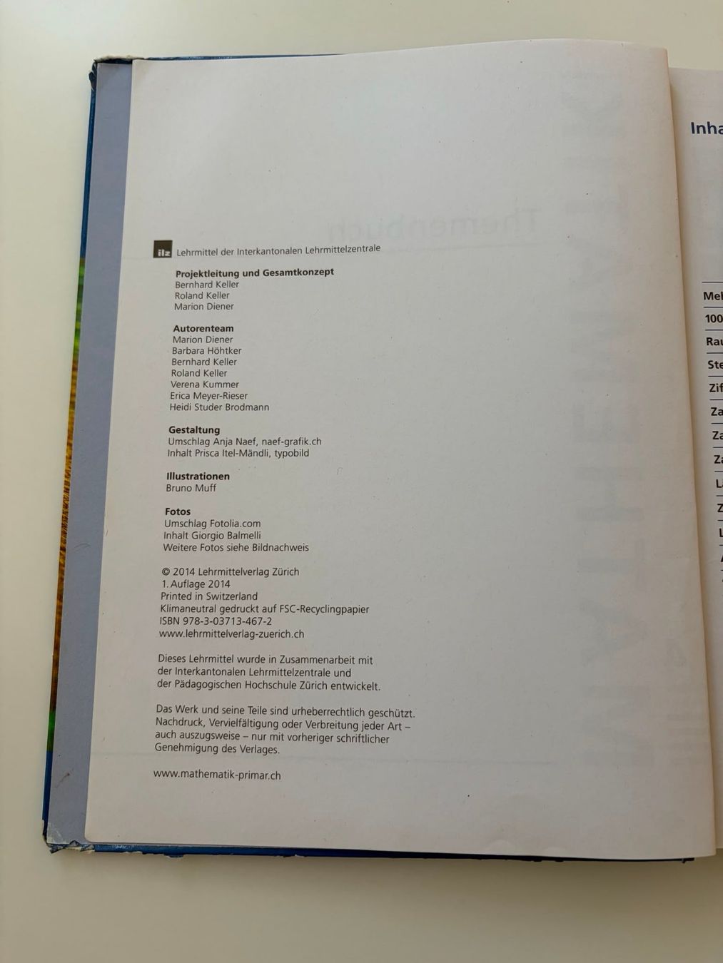 Bücher: Themenbuch Primarstufe Mathematik 4 – Gebraucht aus Bottighofen von Natuls 2