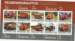 Kollektionsbogen " Feuerwehrautos ", ET-gestempelt