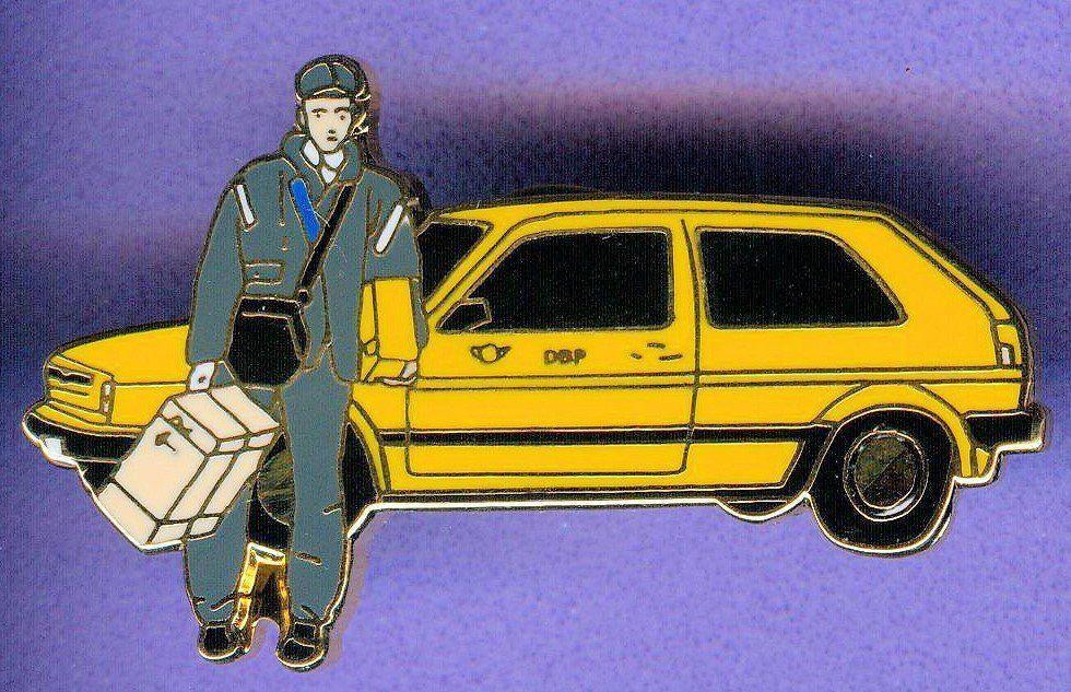Placchette & Badge: DB  Pöstler mit VW Golf – Usato da Winterthur venduto da Sammleroase