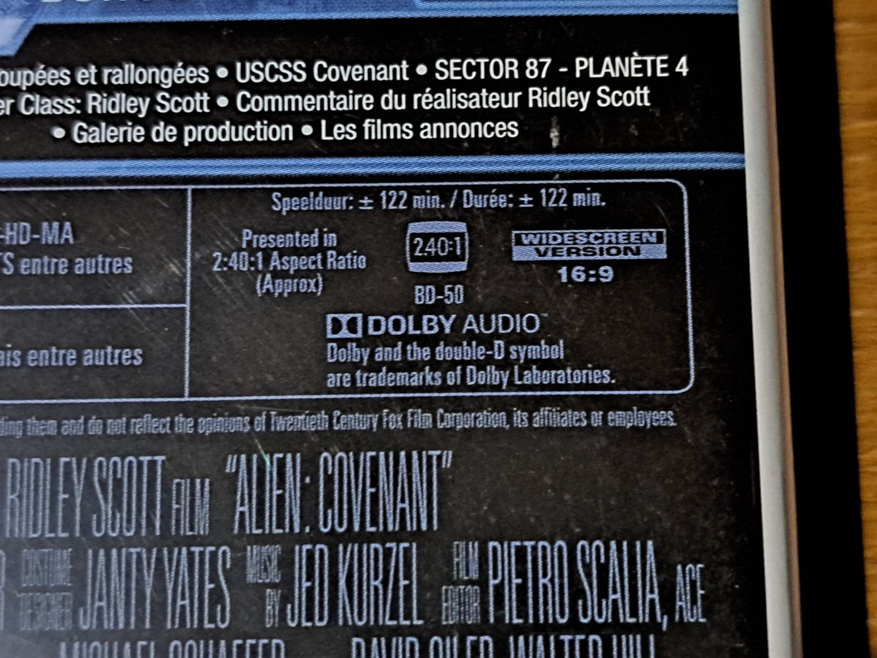 Tutti i DVDs: IMPORT Blu-Ray ALIEN COVENANT, Auch mit deutscher Sprache! – Nuovo e nell'imballaggio originale da Unterseen venduto da Kanica 6