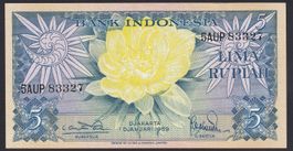 Indonesien 5 Rupiah 1959 AU