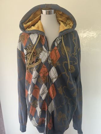 Hoodie Christian Audigier mit Print Grösse XXL guter Zustand