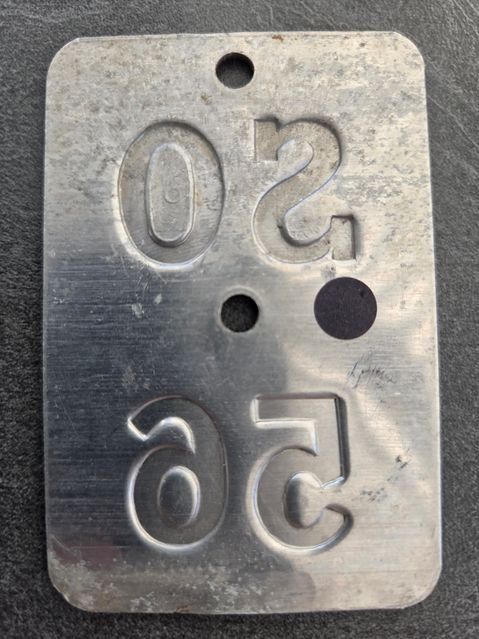 Sachs Schilder: Velonummer SO 56 plaque Velo – Gebraucht aus Schenkon von Uhu007 1
