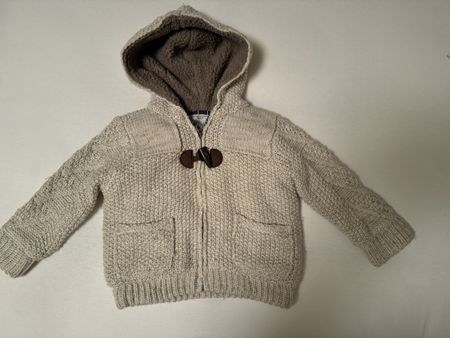 Zara Baby Knitted Hooded Jacket 12-18 M
