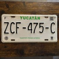 🇲🇽 Mexiko Autoschild, Yucatan ZCF-475-C - ORIGINAL
