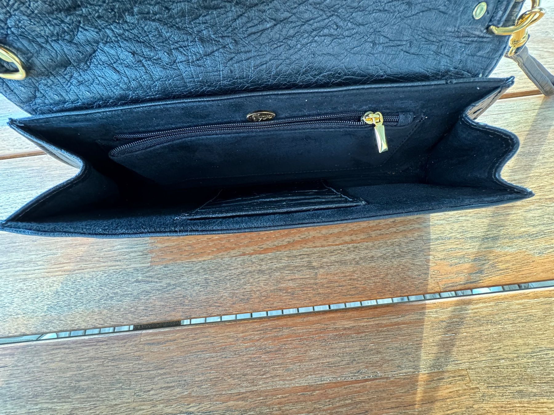 Taschen für Damen: Clutchbag, schwarz aus Straussenleder – Neu (gemäss Beschreibung) aus Bolligen von Newyork63 4
