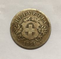 1851 20 Rappen ss mit schöner Patina