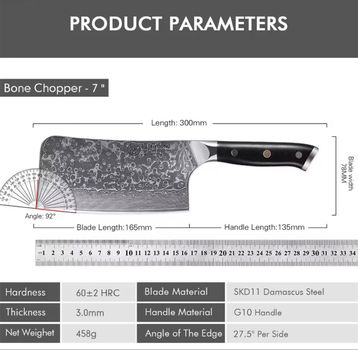 Coltelli da cucina: Damast Hackmesser – Nuovo e nell'imballaggio originale da Arbon venduto da clothes187 3