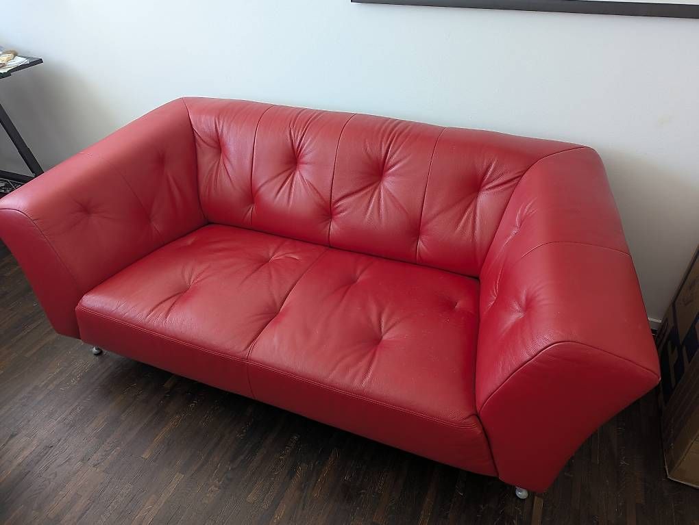 Divani: Rolf Benz Leder-Sofa, rot – Usato da Luzern venduto da Jamflip