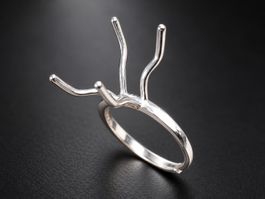 Monture de bague réglable 18 mm – Argent 925 – Support DIY