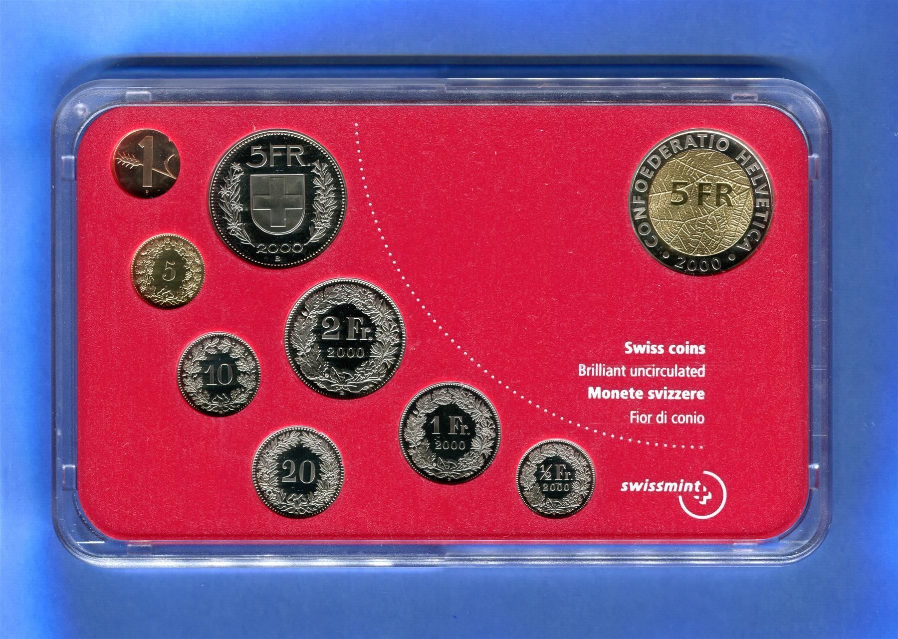 Tutti le monete: (2008) Münzsatz 2000 Stgl imSchutzkarton – Usato da Rüthi (Rheintal) venduto da erdnuessli1 2