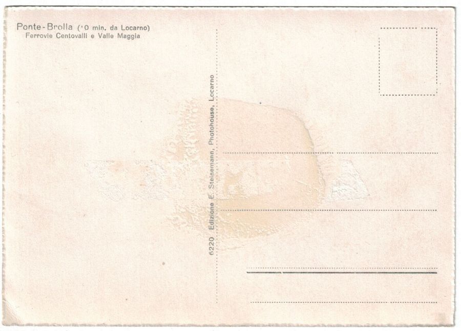 Ansichtskarten: Ponte Brolla, verso 1940 – Gebraucht aus Frauenfeld von POML 1
